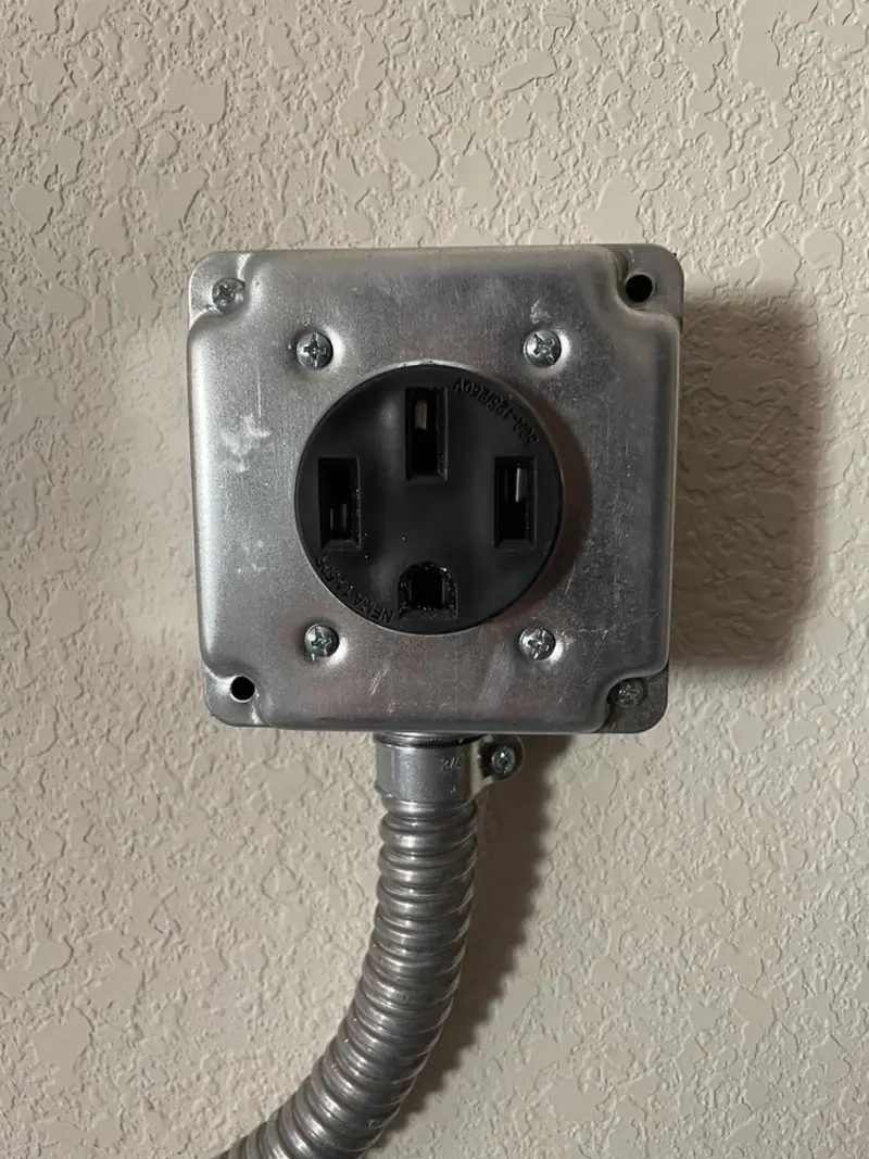NEMA 14-50 outlet installed for Smart Home Electrical in Elmwood